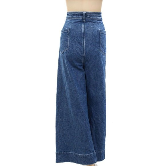 Apiece Apart Merinda Denim Pants Jeans Wide Leg High Waisted XXL NEW - Picture 9 of 10